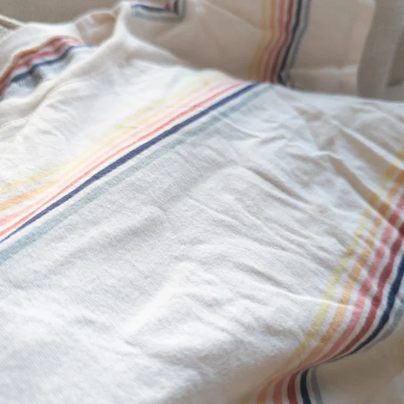 Madewell Northside Vintage Tee in Rainbow Stripe - Size XS - 100% Cotton - Picture 7 of 7